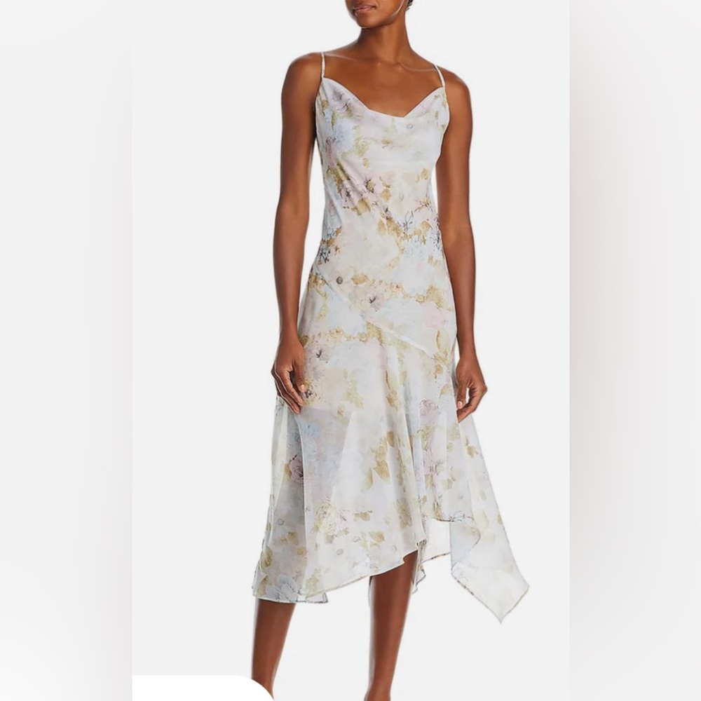 WAYF Floral Halter Neck Dress